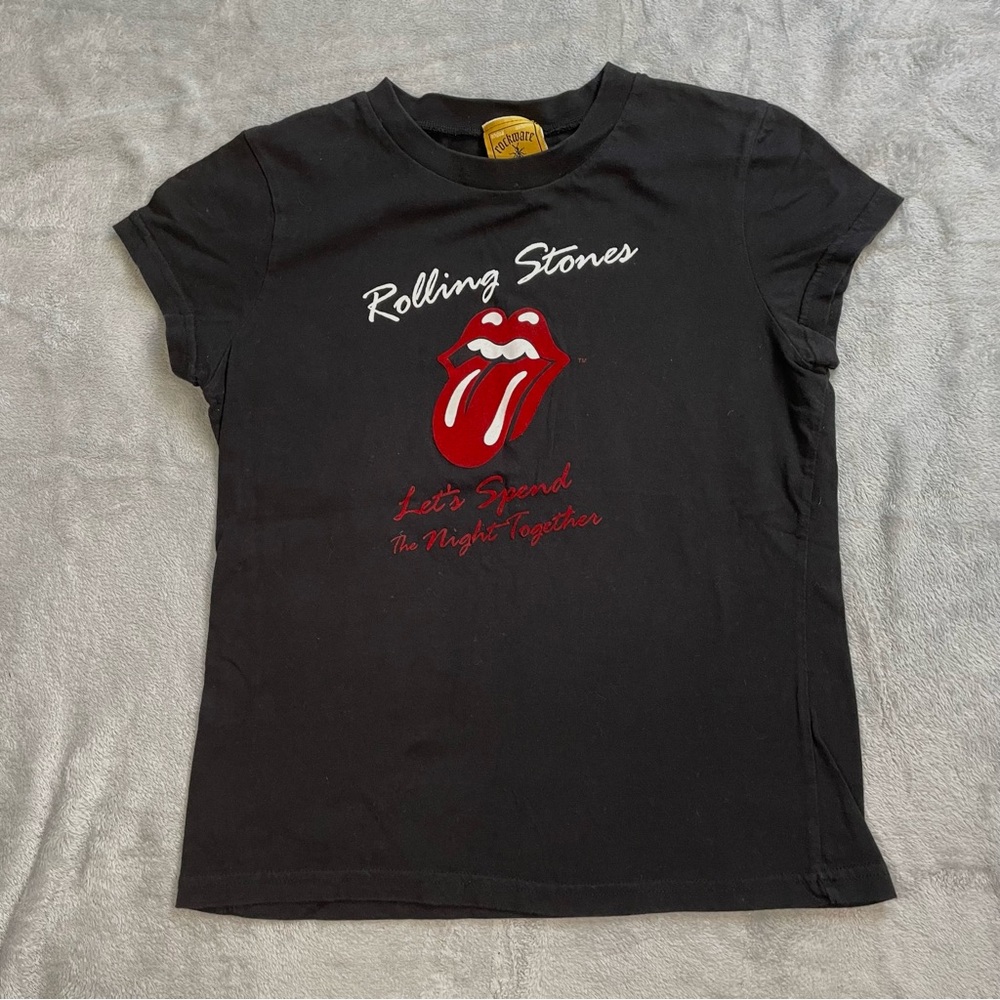 Rolling Stones Shirt Medium Womens Rockware Anthill Trading Spend The Night Lips